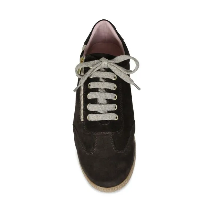 Sole Bliss Swirl: Chocolate Brown Suede^ Flats | Sneakers
