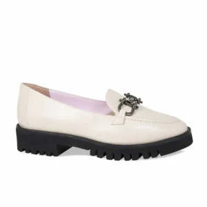 Sole Bliss Terri: Ivory Leather^ Flats | Loafers