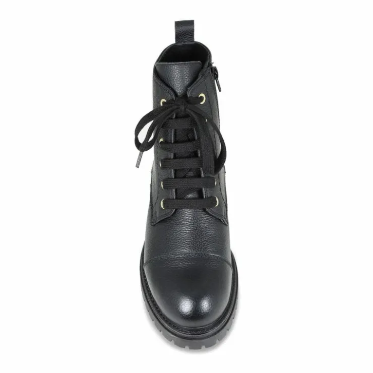 Sole Bliss Tread Black Leather^ Flats | Boots