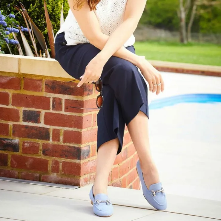 Sole Bliss Trinity: Sky Blue Suede^ Loafers