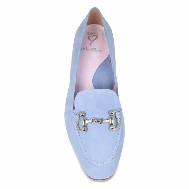 Sole Bliss Trinity: Sky Blue Suede^ Loafers