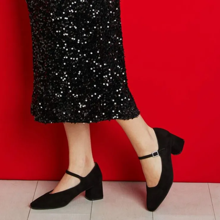 Sole Bliss Vida: Black Suede^ Heels