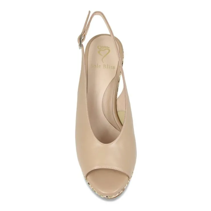 Sole Bliss Whitney: Sand Leather^ Sandals | Wedges