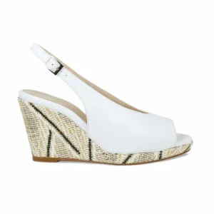 Sole Bliss Whitney: White Leather^ Sandals | Wedges